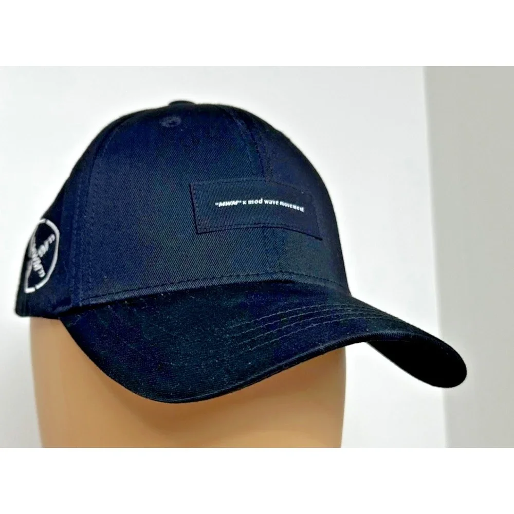 MWM mens golf hat black with mod way movement logo slideback new w/out tags